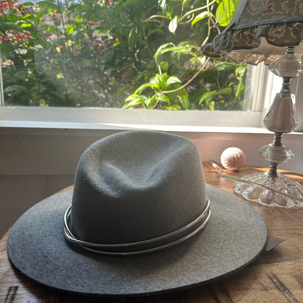 NWT Rag & Bone Grey Zoe Fedora Hat